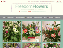 Tablet Screenshot of freedomflowers.co.uk